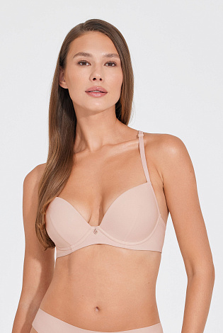 Бюстгальтер формованная чашка пуш-ап с глубоким вырезом декольте