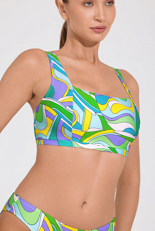 Бюстгальтер топ с застежкой формованная чашка-вкладыш