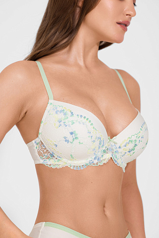 Бюстгальтер формованная чашка пуш-ап с глубоким вырезом декольте